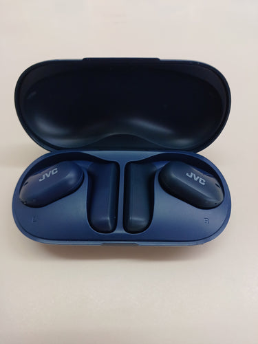 JVC Nearphones HA-NP35T-A, True Wireless Earbuds, Open Ear Design, IPX4, Mikrofon-Muting, 17 Std. Laufzeit, BT 5.1, (Blau)